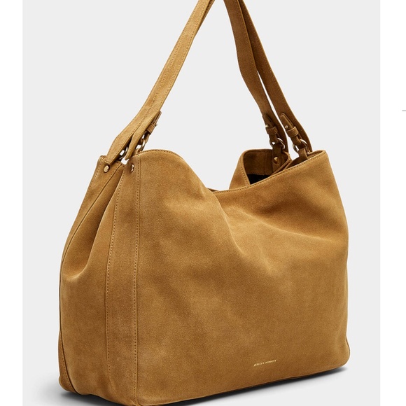 Rebecca Minkoff honey caramel M.A.B carryall hobo suede leather large tote NWT - Picture 1 of 16